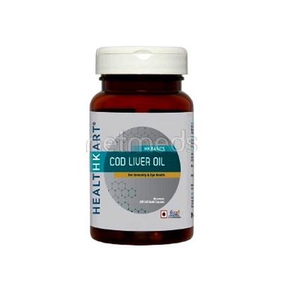 HealthKart Cod Liver Oil Capsules 60's - Omega Fish Oil Fatty Acids
