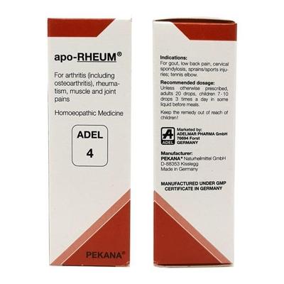 Adel 4 Apo-Rheum JOINT PAIN Drops 20 ml - Homeopathic Drops