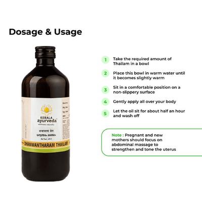 Kerala Ayurveda Dhanwantharam Thailam 450 ml - Speciality Medicines