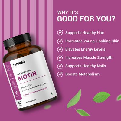 Nirvasa Plant Based Biotin Tablet 60's - Hair & Skin
