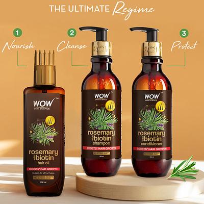 WOW Skin Science Rosemary with Biotin Hair Growth Oil 200 ml - Hair Oils