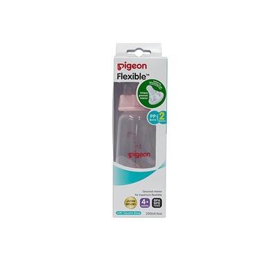 Pigeon Peristaltic Nursing Bottle Kpp with 2 Nipple (M) - Pink 200 ml - Feeding & Nursing