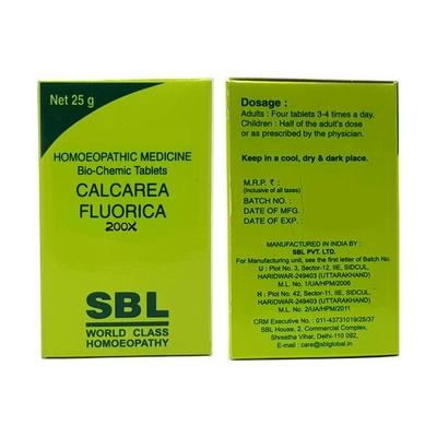 SBL Calcarea Fluorica 200X Tablet 25 gm - Bio-Chemic