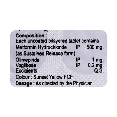 HMET TRIO 1 Tablet 10's - Diabetes-Ant