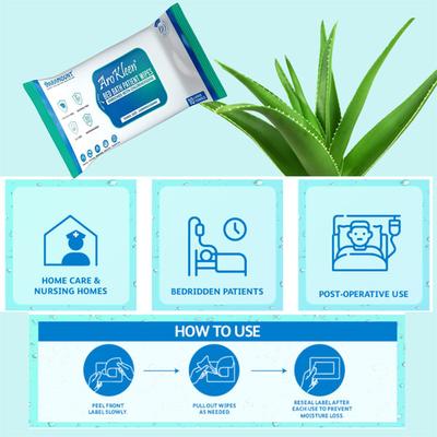 AroKleen Bed Bath Patient Wipes - Chlorhexidine (240 mm x 320 mm) (Pack of 4 x 10's) 1's - Surgical Consumable