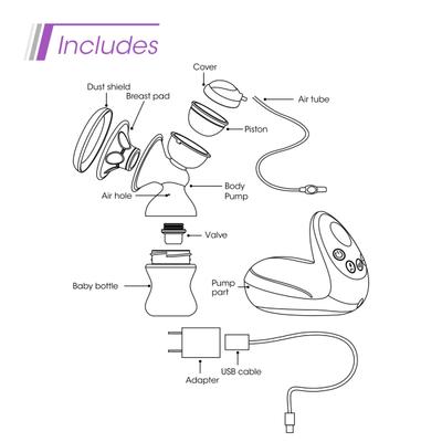 R For Rabbit First Feed Elite Breast Pump - Purple 1's - Breast Pump