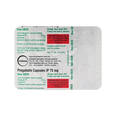 NEW GB29 Capsule 10's - Neuropathic Pain-Dru