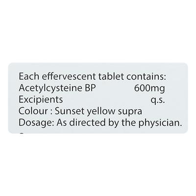 MUCOFIZZ 600 ORANGE FLAVOUR SUGAR FREE EFFERVESCENT Tablet 10's - Cough And Cold-Cou