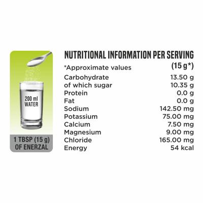 Enerzal Energy and Electrolyte Powder - Lime 100 g - Energy Drinks
