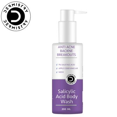 Dermistry Anti Acne 1% Salicylic Acid Body Wash 200 ml - Shower Gels & Body Wash