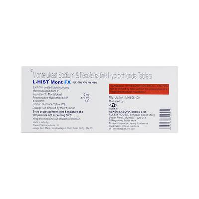 L Hist Mont FX 10/120mg Tablet 10'S - Allergies-Ant
