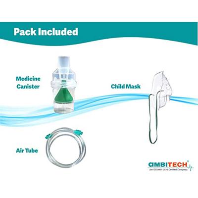 Ambitech Child Nebulizer Kit Mask with Air Tube & Medicine Chamber - Nebulizer & Vaporizer
