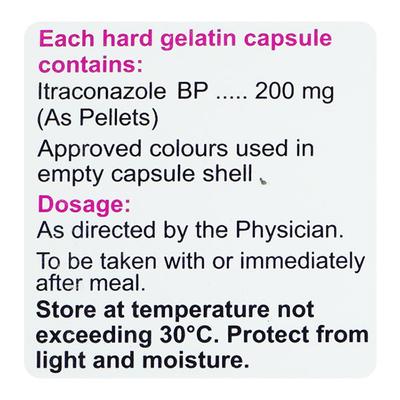 Itracip 200mg Capsule 4'S - Fungal Infections-Anf