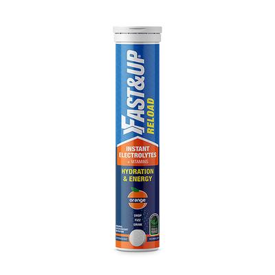 Fast&Up Reload Hydration and Energy Effervescent Tablet - Orange Flavour 20's - Energy Drinks