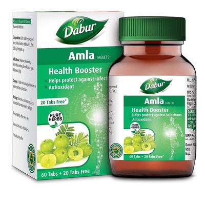 Dabur Amla Tablets 60's (Free 20's Tablets) - Pure Herbs