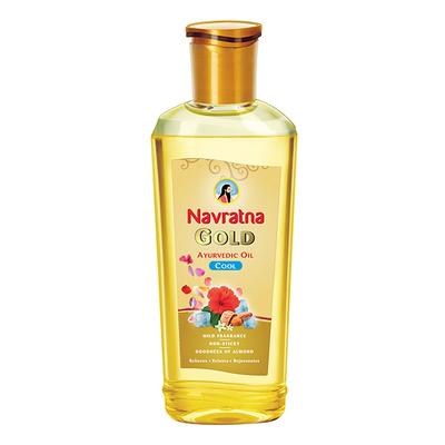 Navratna New Gold Ayurvedic Cool Oil Non Sticky 270 ml - Personal Care (Ayush)