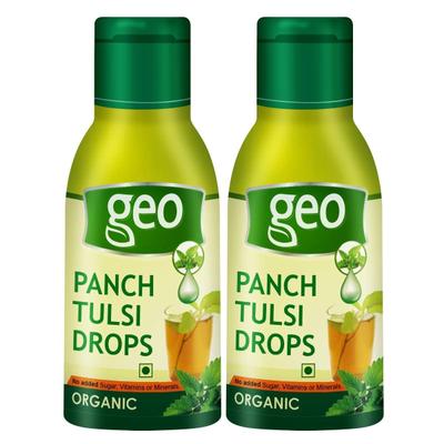 Geo Panch Tulsi Drops (Pack of 2 x 20 ml) - Cough & Cold (Ayush)