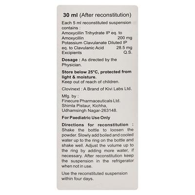 CLOVINEXT Dry Syrup 30ml - Bacterial Infections-Pen
