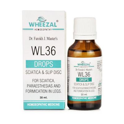 Wheezal Wl-36 Sciatica And Slip Disc Drops 30ML - Homeopathic Drops