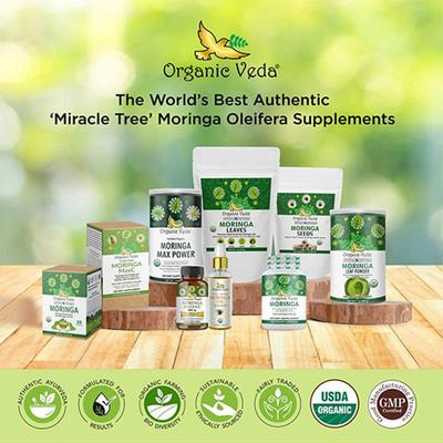 Organic Veda Moringa Leaf Powder 454 gm - Pure Herbs