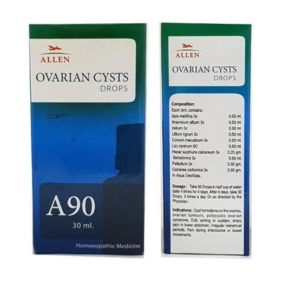 Allen A90 Ovarian Cysts CARE Drops 30 ml - Homeopathic Drops