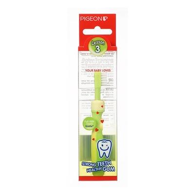 Pigeon Baby Training Toothbrush L-3 - Lime Green - Baby Oral Care