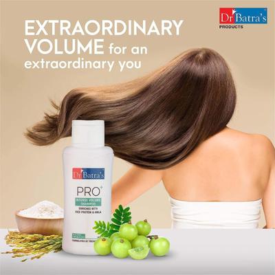 Dr Batra's PRO+ Intense Volume Shampoo 500 ml + Conditioner 200 ml + Anti-Dandruff Hair Serum 125 ml - Hair Treatment