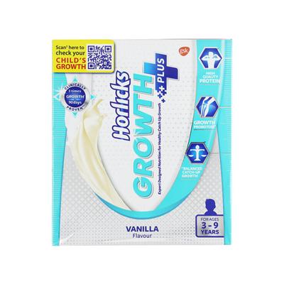 Horlicks Growth Plus (3-9 Years) Powder - Vanilla Flavour 200 gm (Refill Pack) - Nutritional Supplement