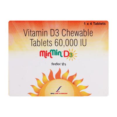 MINMIN D3 SUGAR FREE Orally Disintegrating Strips 4's - Supplements-Vit