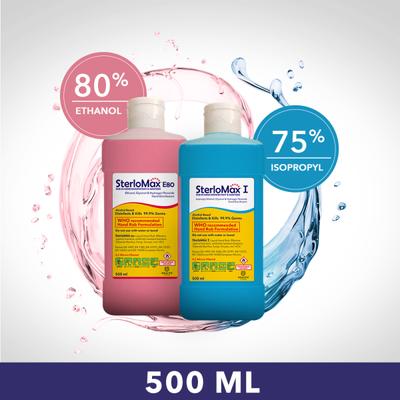 SterloMax 75% Isopropyl Alcohol-Based Hand Rub Sanitizer & Disinfectant (Pack of 2 x 500 ml) - Hand Sanitizer
