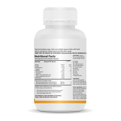 Keto Fresh Omega 3 (EPA 460/DHA 380) 1000 mg Tablet 30's - Omega Fish Oil Fatty Acids