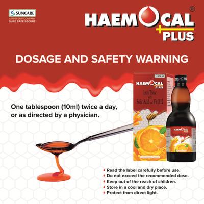 Suncare Haemocal Plus Iron Tonic - Minty Orange 200 ml - Calcium And Minerals