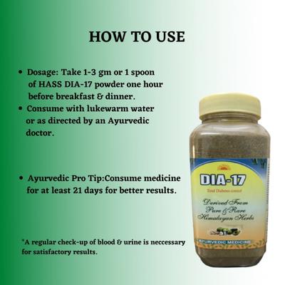 HASS Dia-17 Powder 240 gm - Speciality Medicines