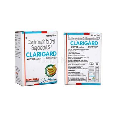 Clarigard 125 Banana Flavour Dry Syrup 30ml - Bacterial Infections-Mac