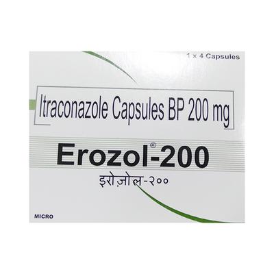 EROZOL 200 Capsule 4's - Fungal Infections-Anf