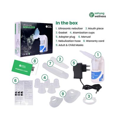 Sahyog Wellness Ultrasonic Nebulizer Machine with Nebulizer Kit (With Children and Adult Mask) - Nebulizer & Vaporizer