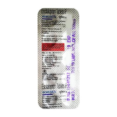 Newcita 5mg Tablet 10'S - Depression-Ant