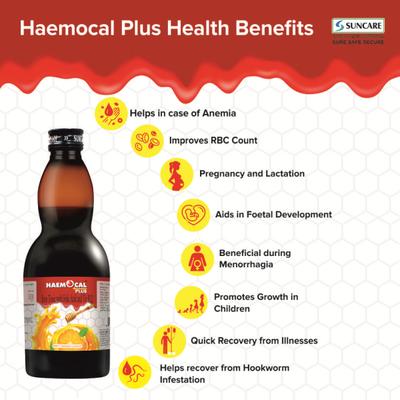 Suncare Haemocal Plus Iron Tonic - Minty Orange 200 ml - Calcium And Minerals