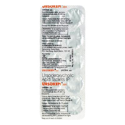 Ursokem 300mg Tablet 10'S - Cholelithiasis/Gall Stones