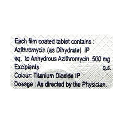 ZAROCIN 500 Tablet 3's - Bacterial Infections-Mac