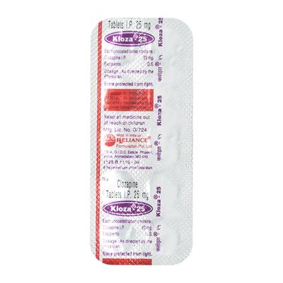 KLOZA 25mg Tablet 10's - Psychosis-Ans