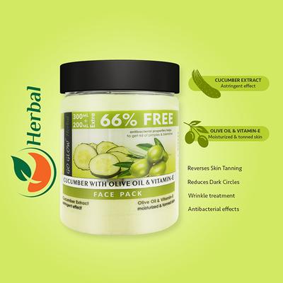 Berina Go Glow By Berina Cucumber with Olive Oil & Vitamin E Face Cream 500 ml - Skin-Treatment