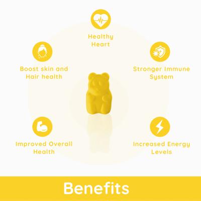 Purna Gummies Vitamin C Lemon and Zinc for Adults and Kids, Immunity Boost, Skincare 30's - Vitamin C