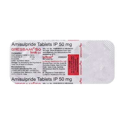 Gressami 50mg Tablet 10'S - Schizophrenia-Aps