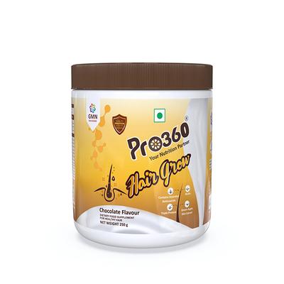 Pro360 Hair Grow Nutritional Powder - Chocolate Flavour 250 gm - Hair Treatment