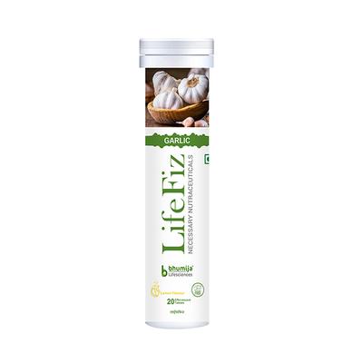 Bhumija Lifesciences Lifefiz Garlic Effervescent Tablet - Lemon Flavour 20's - Sore Throat Lozenges