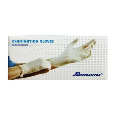 Romsons Latex Powdered Examination Gloves (M) 100's - Surgical Consumable