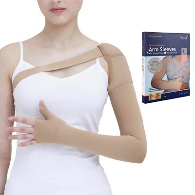Youleg Medical Compression Stockings Arm Sleeves with Shoulder Strap (XL) - Right - Abdomen/Neck/Arm/Elbow Supports