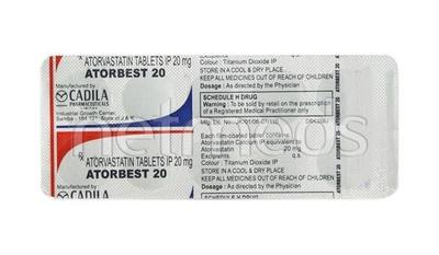 Atorbest 20mg Tablet 10'S - High Cholesterol-Dys