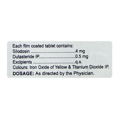 Silotrif D 4/0.5mg Tablet 10'S - Bladder And Prostate Disorders-Dru